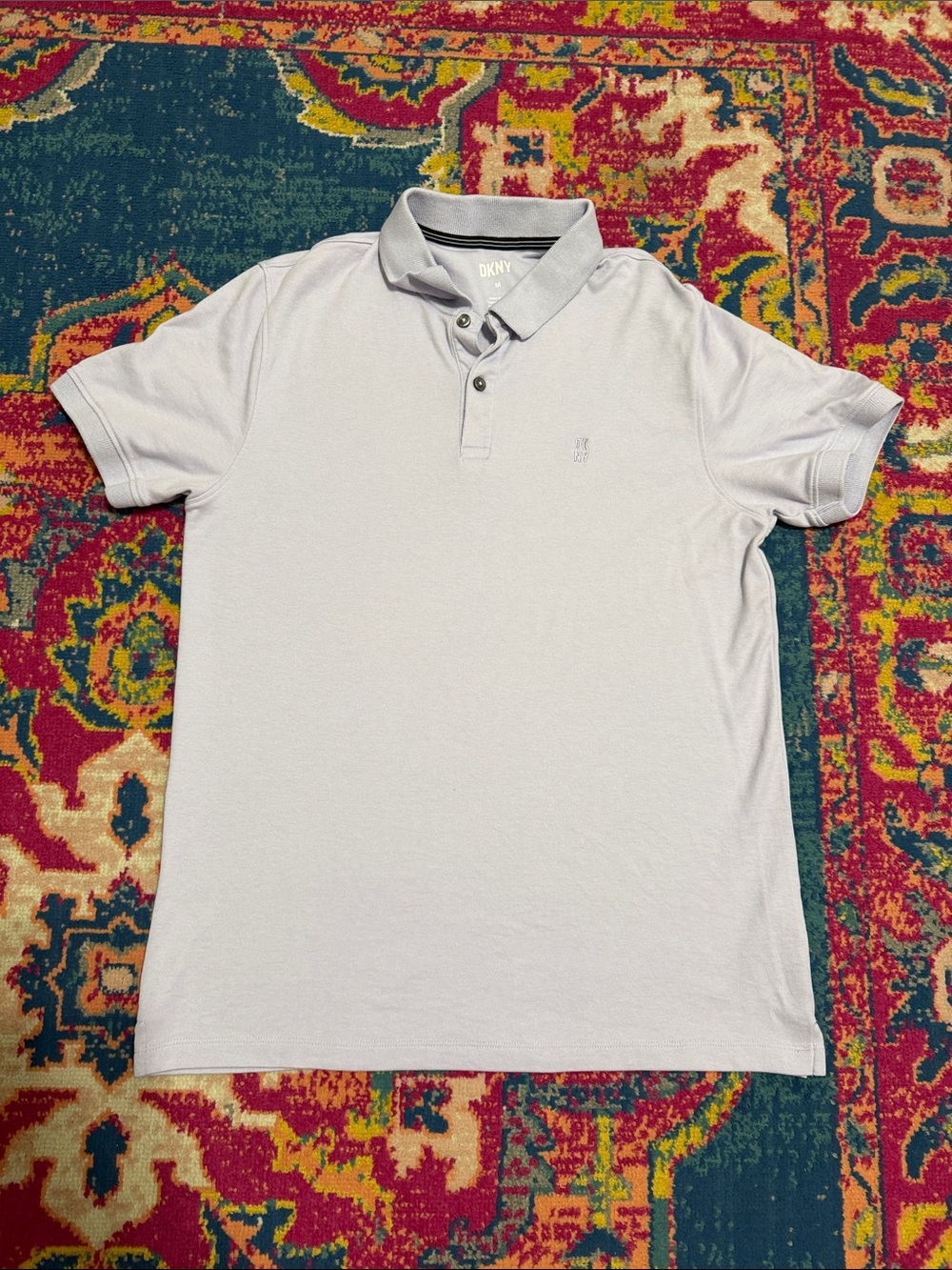 DKNY Men's medium purple short sleeve polo shirt
